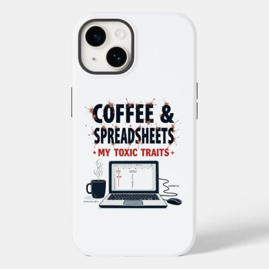 Kaffee & Spreadsheets: Meine toxischen Eigenschaft Case-Mate iPhone Hülle (Rückseite)