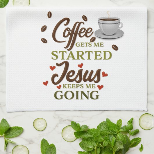 Kaffee-Sprichwort Geschirrtuch (Gefaltet)