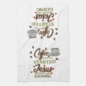 Kaffee-Sprichwort Geschirrtuch (Vertikal)