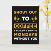 Kaffee-Sprichwort Hoher Kaffeedokument Karte (Gelbe Blume)