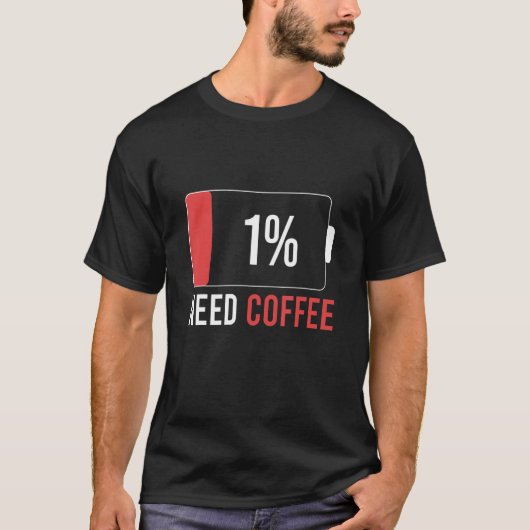 Kaffee-Sprichwort mit niedrigem Batteriekonsum Män T-Shirt (Vorderseite)