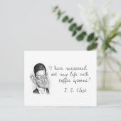 Kaffee Sprichworte von T. S. Eliot Postkarte (Stehend Vorderseite)