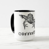 Kaffee!!!!!!!!! Springen des Frosches, Tasse (Vorderseite Links)