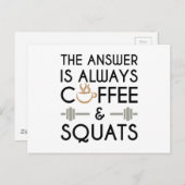 Kaffee & Squares 2 Postkarte (Vorne/Hinten)