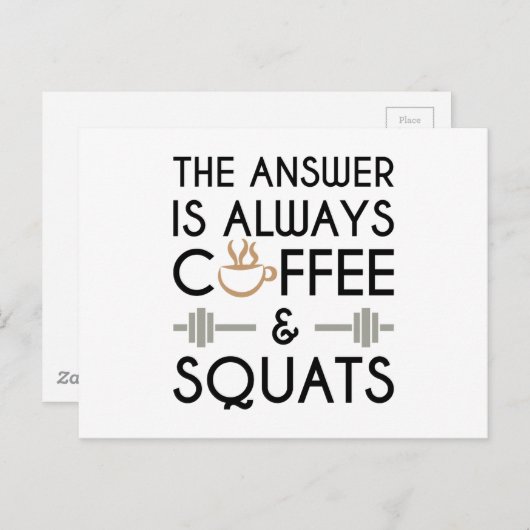 Kaffee & Squares 2 Postkarte (Vorne/Hinten)