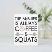 Kaffee & Squares 2 Postkarte (Stehend Vorderseite)
