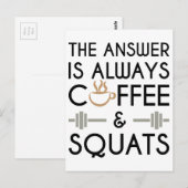 Kaffee & Squares 2 Postkarte (Vorne/Hinten)