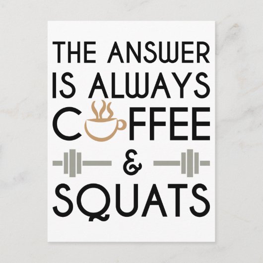 Kaffee & Squares 2 Postkarte (Vorderseite)