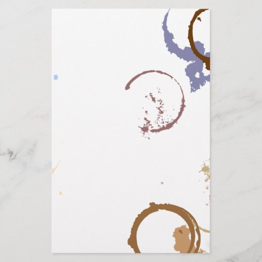 Kaffee Stain Grungy Stationery Briefpapier (Vorderseite)