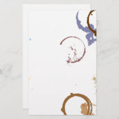 Kaffee Stain Grungy Stationery Briefpapier (Vorne/Hinten)