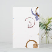 Kaffee Stain Grungy Stationery Briefpapier (Stehend Vorderseite)