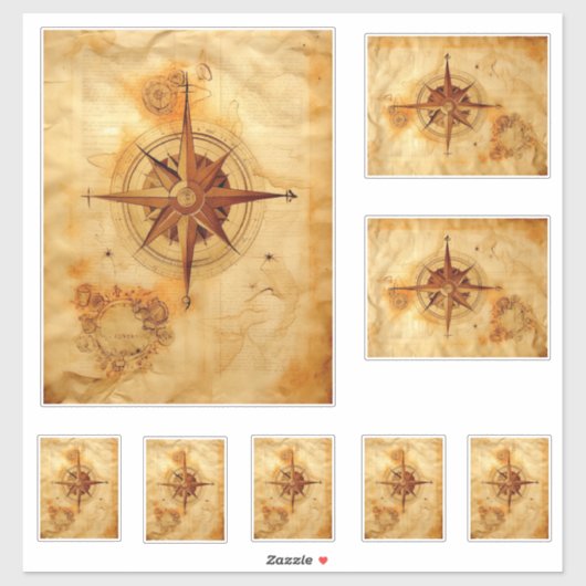 Kaffee-Star Aufkleber (Blatt)