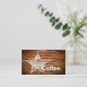 Kaffee Star Loyalty Coffee Punch Card Treuekarte (Stehend Vorderseite)
