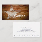 Kaffee Star Loyalty Coffee Punch Card Treuekarte (Vorne/Hinten)