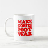Kaffee statt Krieg Tasse machen (Links)