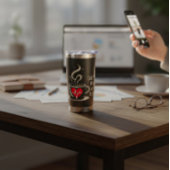 Kaffee steckt in meinem Blut Thermobecher