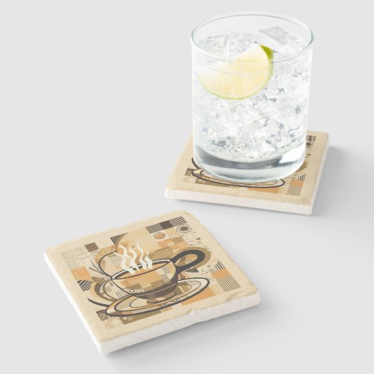 Kaffee Steinuntersetzer (Seitenansicht)