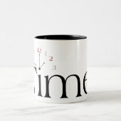 Kaffee-Stempeluhr Zweifarbige Tasse (Mittel)