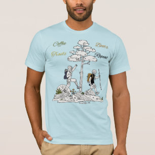 Kaffee, Stiefel, Trails, Wiederholung - Das Leben T-Shirt