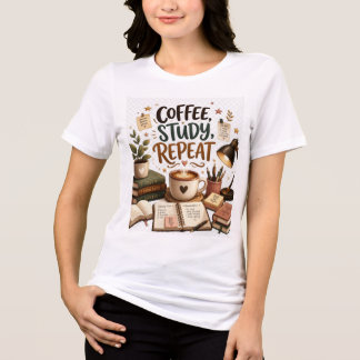 Kaffee Studium Wiederholen Süße Studentin Akademis Tri-Blend Shirt