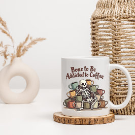 Kaffee-Sucht Skelett-Tasse Kaffeetasse