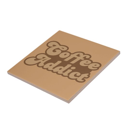 Kaffee-Süchtiger Fliese (Seite)