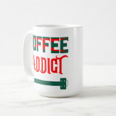 Kaffee-Süchtiger Kaffeetasse (Vorderseite Links)