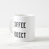 KAFFEE-SÜCHTIGER KAFFEETASSE (Vorderseite Links)