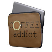 Kaffee-Süchtiger - wählen Sie Farbe Laptopschutzhülle (Vorderseite Links)
