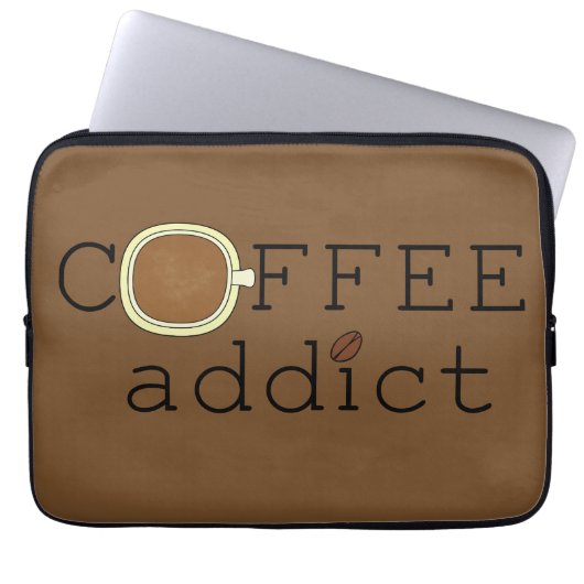 Kaffee-Süchtiger - wählen Sie Farbe Laptopschutzhülle (Vorderseite)