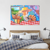 KAFFEE SÜDAMERIKANISCHE STRETCHED LEINWAND ART DRU (Insitu (Schlafzimmer))