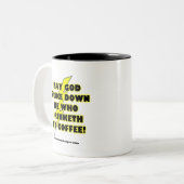 KAFFEE-SÜNDEN ZWEIFARBIGE TASSE (Vorderseite Links)