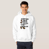 Kaffee-Support für Ihren Kaffee-Händler vor Ort B Hoodie (Vorne ganz)