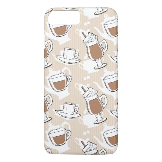 Kaffee, süßes Muster Case-Mate iPhone Hülle (Rückseite)