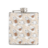 Kaffee, süßes Muster Flachmann (Vorderseite)