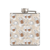 Kaffee, süßes Muster Flachmann (Rückseite)