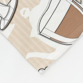 Kaffee, süßes Muster Fleecedecke (Ecke)