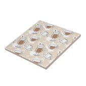 Kaffee, süßes Muster Fliese (Seite)