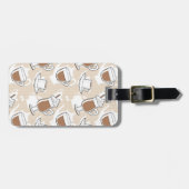 Kaffee, süßes Muster Gepäckanhänger (Vorderseite horizontal)