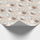 Kaffee, süßes Muster Geschenkpapier (Ecke)