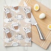 Kaffee, süßes Muster Geschirrtuch (Viertel Falte)