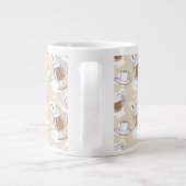Kaffee, süßes Muster Jumbo-Tasse (Rückseite)