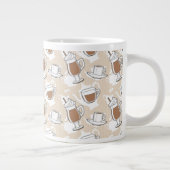 Kaffee, süßes Muster Jumbo-Tasse (Rechts)