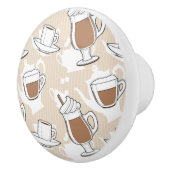 Kaffee, süßes Muster Keramikknauf (Rechts)