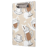 Kaffee, süßes Muster Klemmbrett (Links)