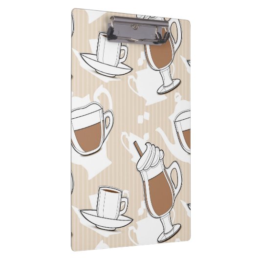 Kaffee, süßes Muster Klemmbrett (Rechts)
