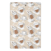 Kaffee, süßes Muster Mini Klemmbrett (Rückseite)