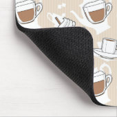 Kaffee, süßes Muster Mousepad (Ecke)