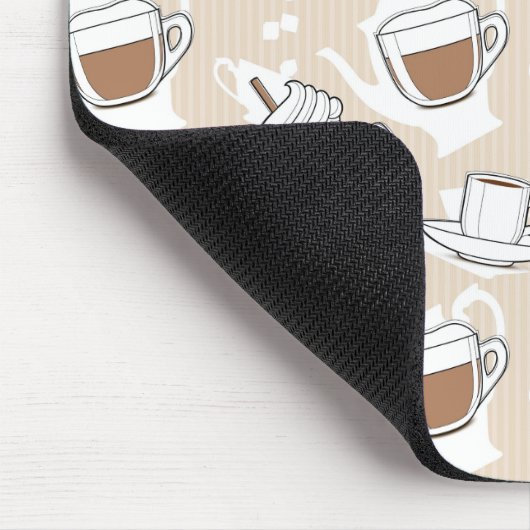 Kaffee, süßes Muster Mousepad (Ecke)