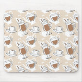 Kaffee, süßes Muster Mousepad (Vorne)